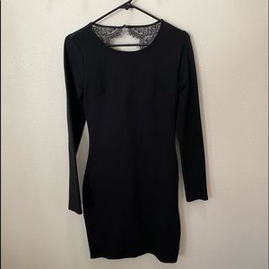 Lulu’s black formal dress with lace size medium